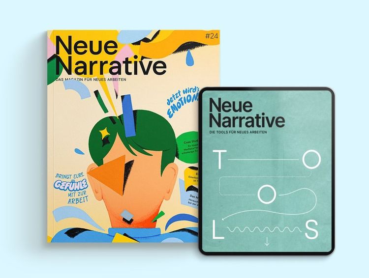 Das Cover der aktuellen Ausgabe und ein iPad mit Tools
