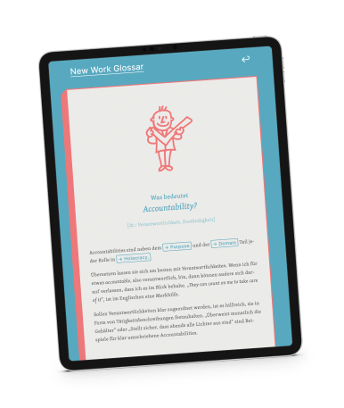 Ein Mockup vom New Work Glossar