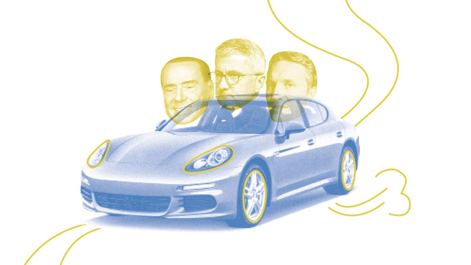 Samwer, Berlusconi und Stadler in einem Porsche